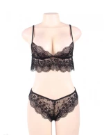 Coquette Bralette Lingerie Set Black