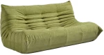 Compressed Nextdeco καναπές τριθέσιος Togo χακί Υ70x174x102εκ.