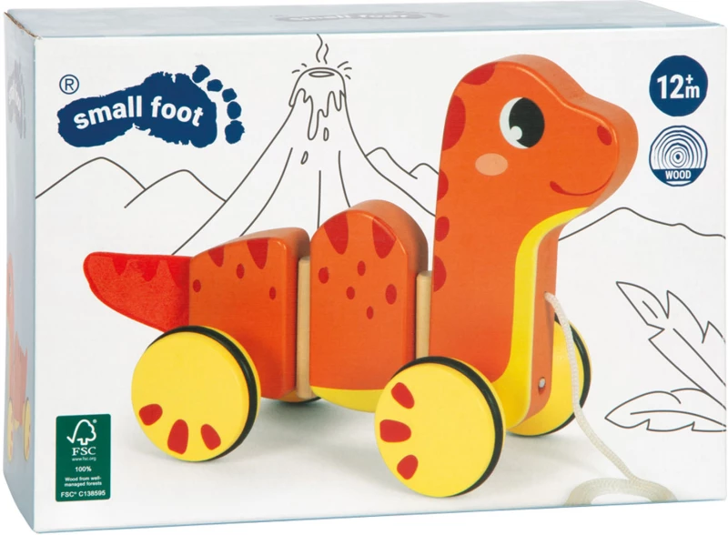 Ξύλινο συρόμενο, δεινόσαυρος - Small Foot