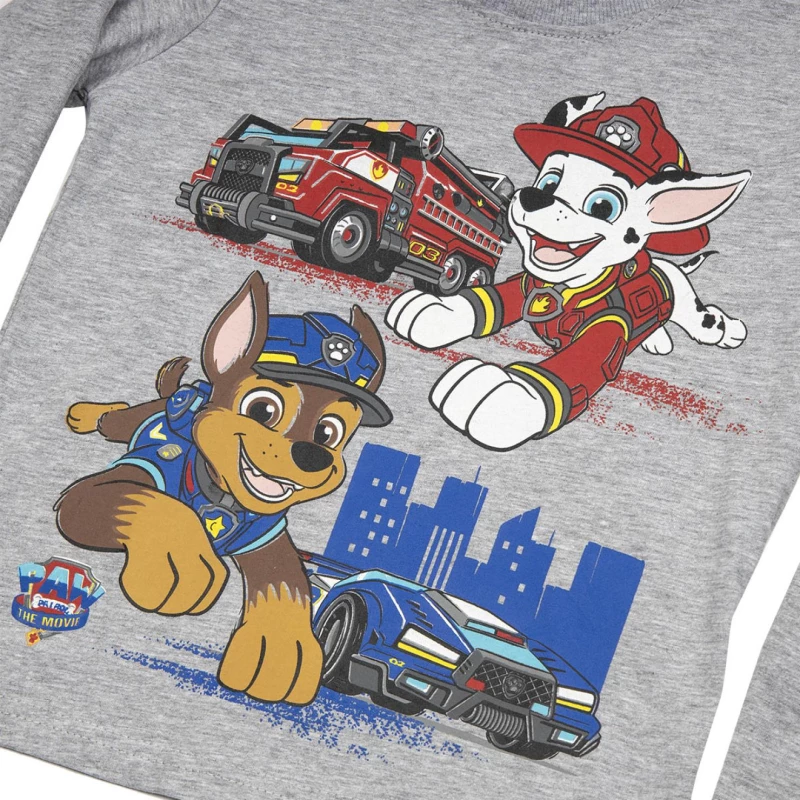 Μπλούζα μακρυμάνικη αγόρι "Paw patrol" γκρι μελανζέ