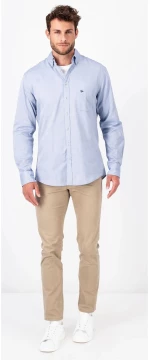 ΠΟΥΚΑΜΙΣΟ FYNCH HATTON SUPERSOFT COTTON 3394-66347060, Χρώμα DENIM