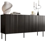 Μπουφές Isla 162807189 151x40x75cm Black Μοριοσανίδα,Mdf