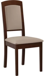 Καρέκλα Roma 14 162722429 47x43x96cm Walnut-Beige Ξύλο,Ύφασμα