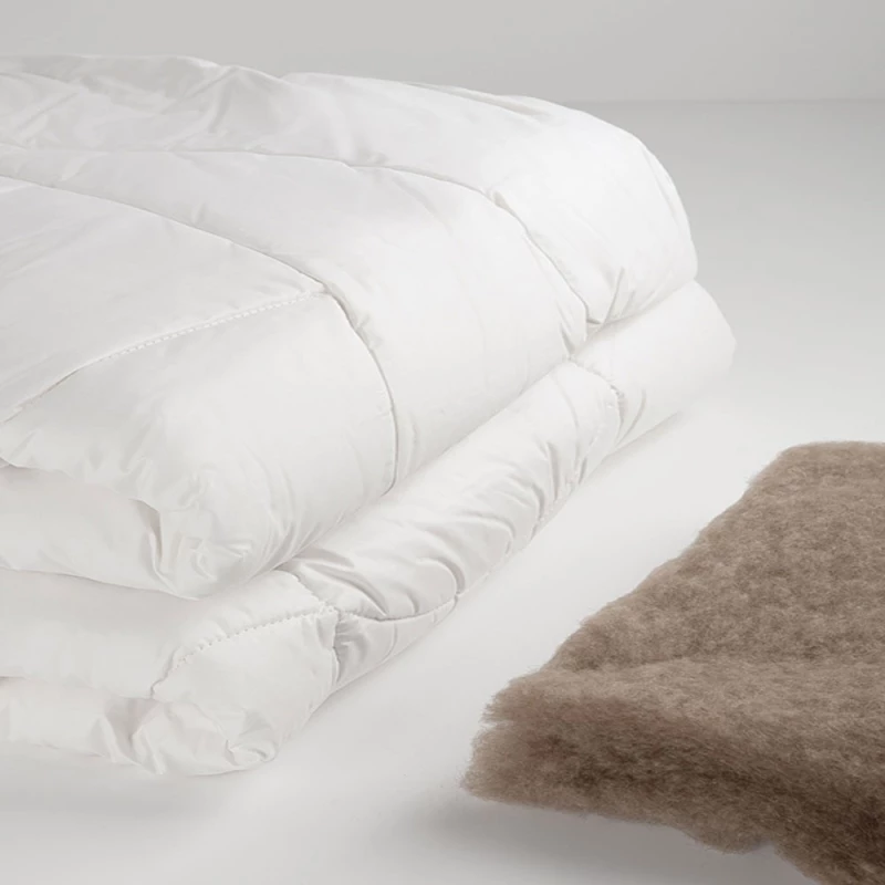 Πάπλωμα Μάλλινο Camel 350gr White Vesta Home Μονό 170x240cm Μαλλί