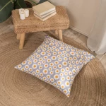 Μαξιλαροθήκη Διακοσμητική Floreta 11 Grey Teoran 65Χ65 Βαμβάκι-Πολυέστερ