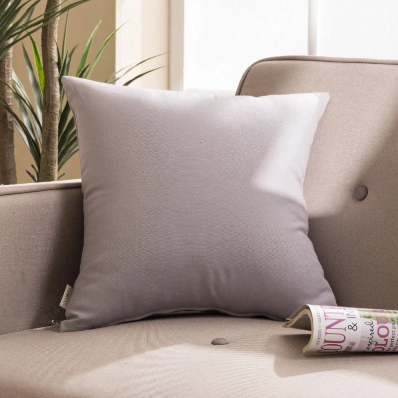 Μαξιλαροθήκη Διακοσμητική Alora 04 Grey Teoran 45X45 Βαμβάκι-Πολυέστερ