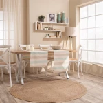Τραβέρσα Vera 08 Beige-Aqua Teoran 40x160 Βαμβάκι-Πολυέστερ