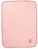 Κουβέρτα Βρεφική Deer 196 Πικέ Με Κέντημα Pink DimCol Αγκαλιάς 80x110cm 100% Βαμβάκι