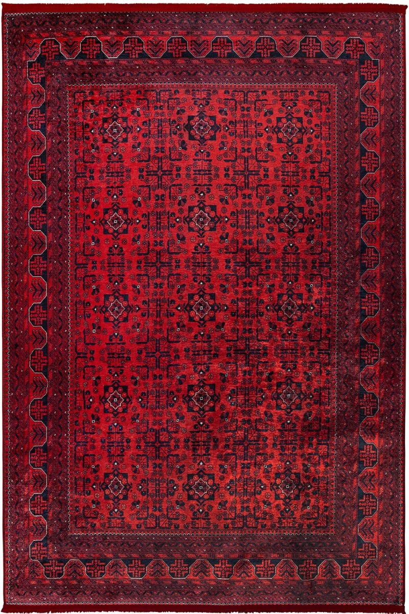 Χαλί Nomadian 036 MVH Bordo-Black Βιοκαρπέτ 120X180cm