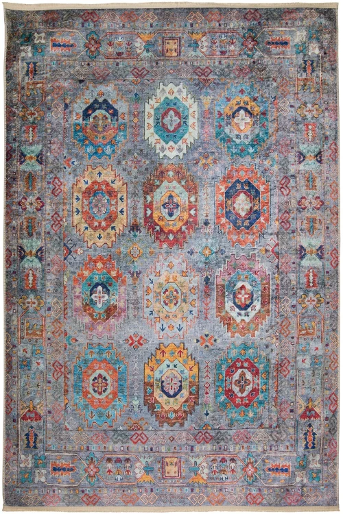 Χαλί Nomadian 5116 MLS Grey-Multi Βιοκαρπέτ 120X180cm