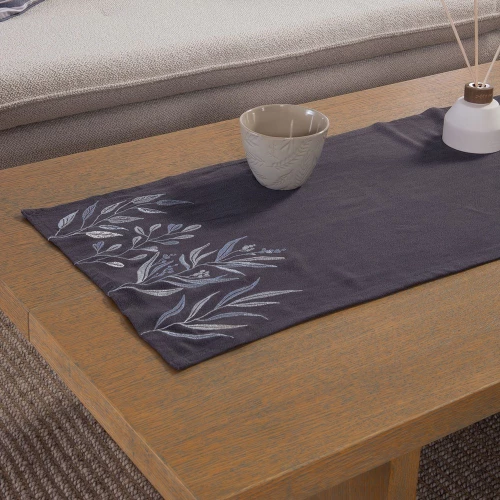 Τραβέρσα Impact Blue Nef-Nef Homeware 40X140 Λινό-Βισκόζη