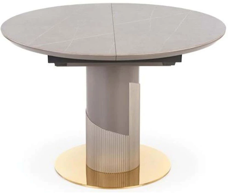 Τραπέζι Επεκτεινόμενο Musa 162764249 120/160x120x76cm Grey Mdf,Μέταλλο