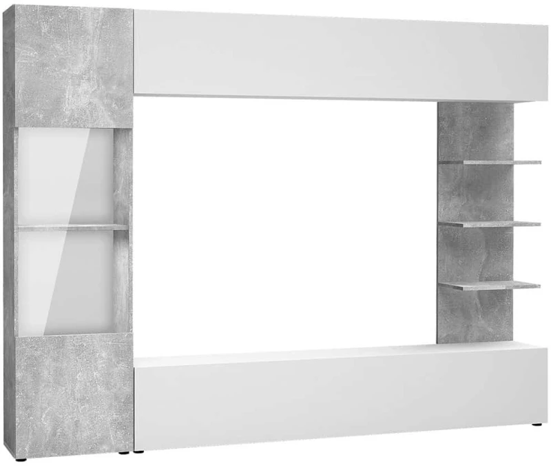 Σύνθεση Τηλεόρασης Lazando 162456959 250x30x187cm White-Grey