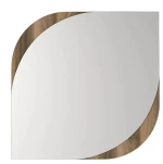 Καθρέπτης Τοίχου Lava 0265901 70x2,2x70cm Walnut Μοριοσανίδα, Μελαμίνη