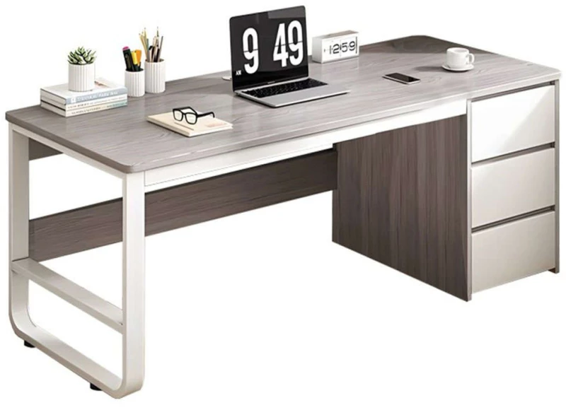 Γραφείο Salto 072-000077 Με Συρταριέρα 120x48x74cm Grey-White