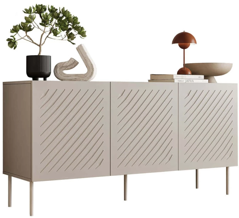 Μπουφές Siena I 162807449 151x40x75cm Beige Μοριοσανίδα,Mdf