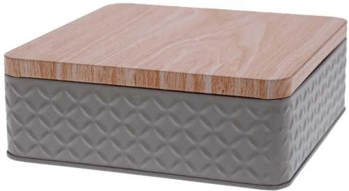 ΓΚΡΙ ΜΕΤΑΛΛΙΚΟ ΚΟΥΤΙ 17x17x6EK