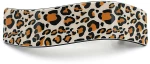 ΚΟΚΑΛΑΚΙ ΜΠΑΡΕΤΑ από πλαστικό + μέταλλο σε animal print μπεζ-καφέ