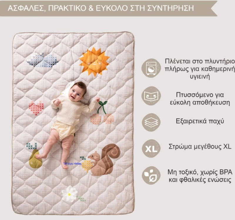 Taf Toys Καπιτονέ Χαλάκι Δραστηριοτήτων Fantasy Bloom