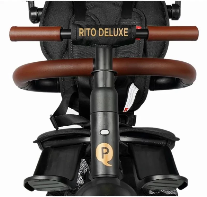 QPlay Τρίκυκλο Ποδήλατο Rito Deluxe Air Gel Wheels, Black