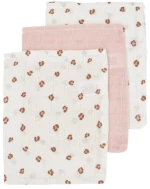 Meyco Σετ 3 Απορροφητικές Λαβέτες/Μουσελίνες Mini Panther Soft Pink - 30x30cm