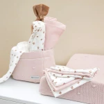 Meyco Σετ 3 Απορροφητικές Λαβέτες/Μουσελίνες Mini Panther Soft Pink - 30x30cm