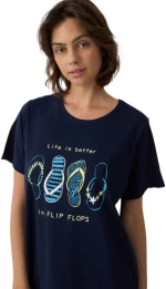 Γυναικεία Νυχτικιά Minerva "Flip Flops" – 100% Βαμβακερή – Μαρίν 53246-200