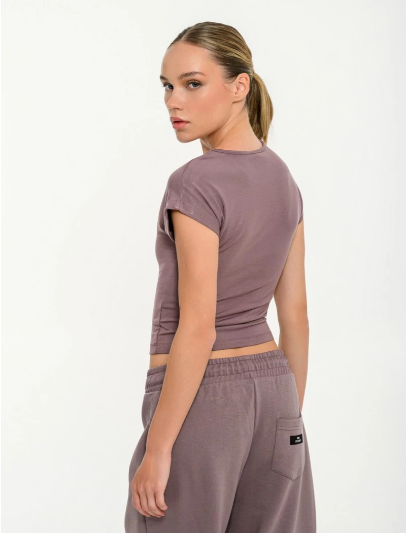 BDTK FLOW CROP TOP 1261-907528 1261-907528-00958 BODY TALK Ροζ