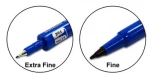 Μαρκαδόρος ανεξίτηλος Pilot Twin Marker Fine/Extra Fine μαύρο