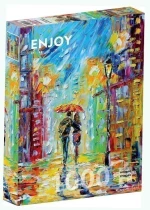 Puzzle Enjoy Bροχερό ειδύλλιο στην πόλη 1000 κομμάτια 68x48cm