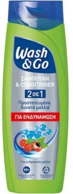 Wash & Go Fortyfying 2 σε1 Σαμπουάν Ενδυνάμωσης 360ml