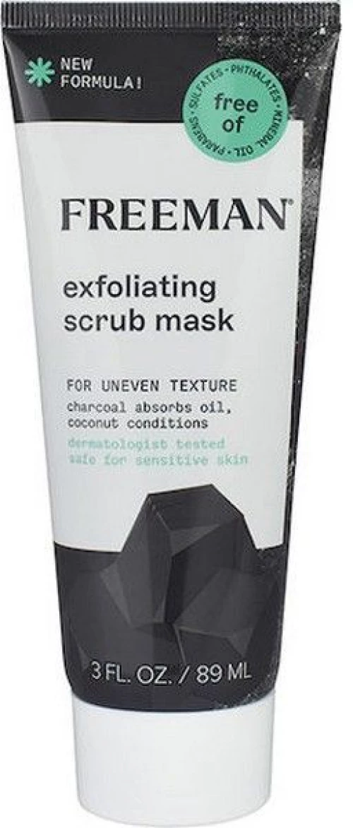 Freeman Exfoliating Coconut & Charcoal Scrub Face Mask 89ml