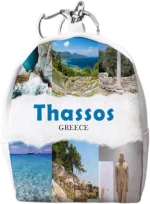 537701 ΠΟΡΤΟΦΟΛΙ SOUVENIR ΜΠΡΕΛΟΚ MINI - ΣΕΤ 10PCS - PVC - THASSOS - 7*9*4.5CM - 871793