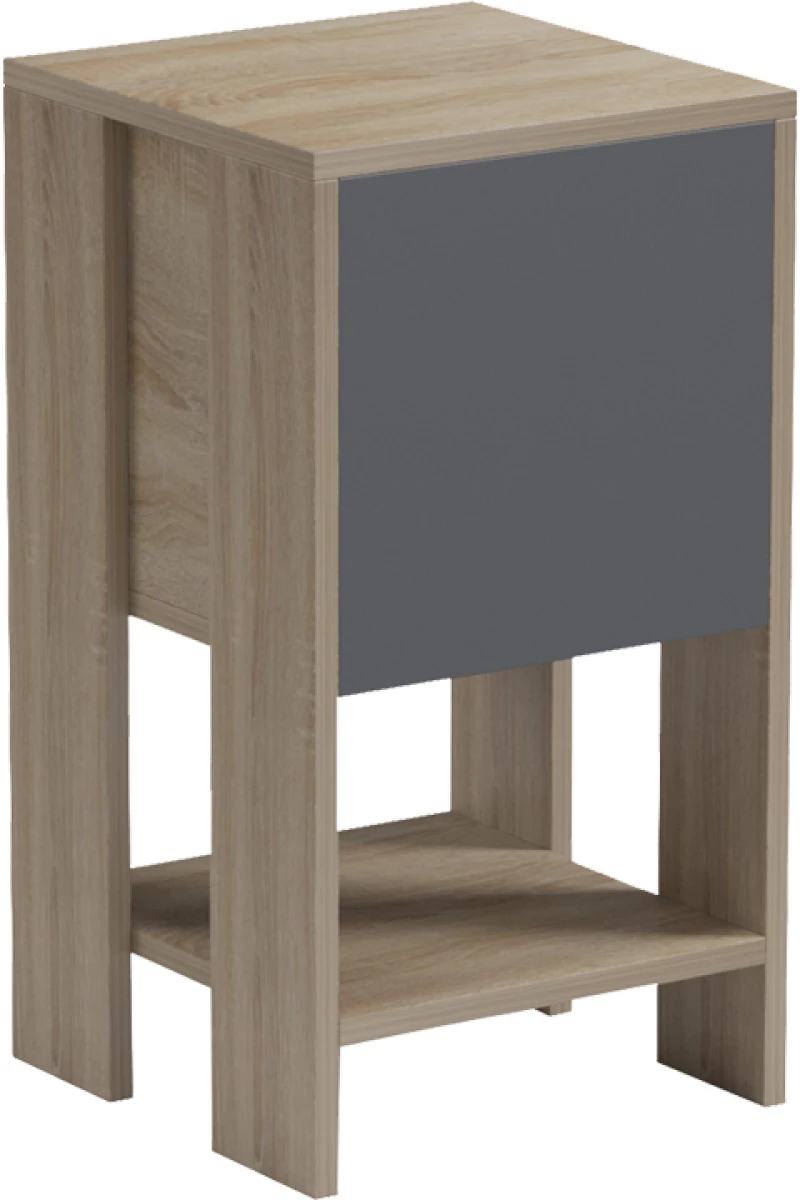 539349 ΚΟΜΟΔΙΝΟ REPPO PAKOWORLD SONOMA-ΑΝΘΡΑΚΙ 30X30X55ΕΚ