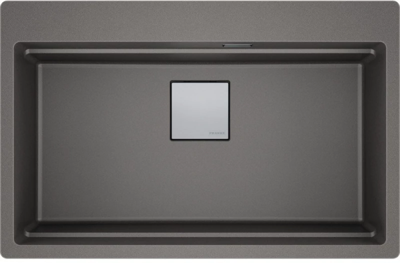 Franke Mythos Kubus 2 Pro KNG 610-73 Ένθετος Γρανιτένιος Νεροχύτης 79cm Stone Grey