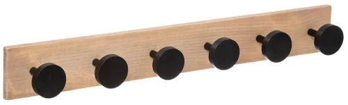 ΚΡΕΜΆΣΤΡΕΣ & ΚΑΛΌΓΕΡΟΙ WOOD BLACK ROUND WALL HOOK 6H 173694