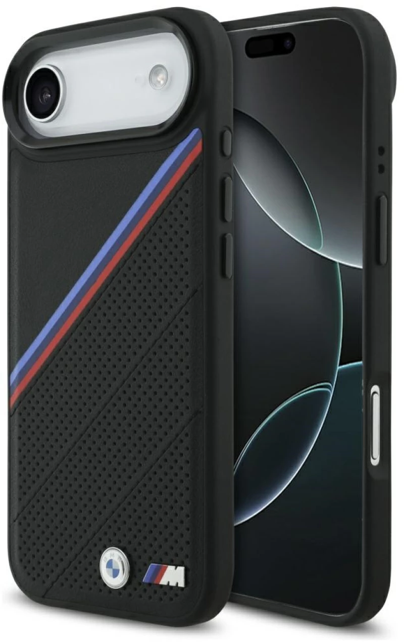 BMW M Tricolor Metal Logo MagSafe Case for iPhone 17 Air - Black
