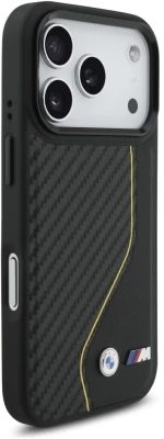 BMW M Carbon Line & Logo MagSafe Case for iPhone 17 Pro - Yellow