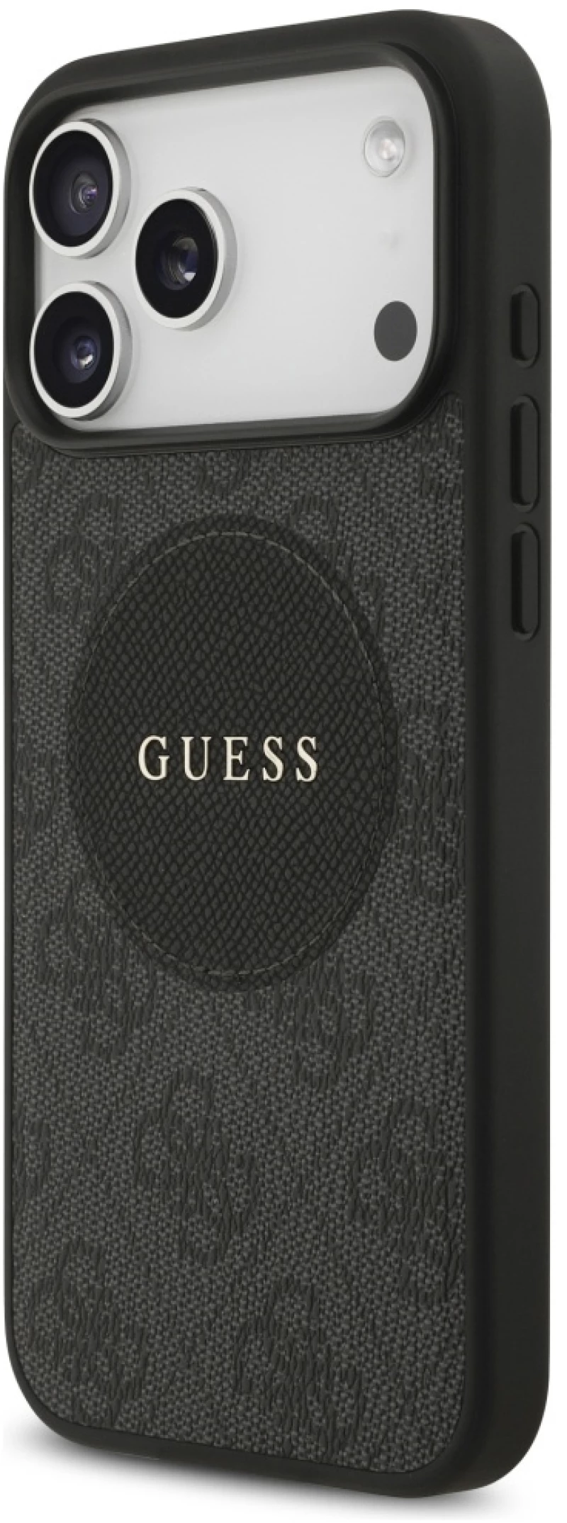 Guess 4G Circle Classic Logo MagSafe case for iPhone 17 Pro Max - black