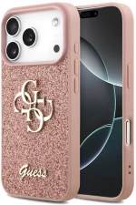Guess Fixed Glitter Big 4G Case for iPhone 17 Pro - Pink