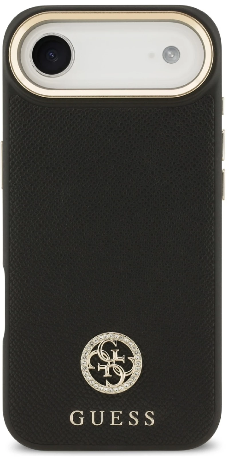 Guess Grained Strass Logo MagSafe case for iPhone Air - black