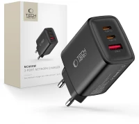 Tech-Protect NCA65W-GAN 3-Port 65W Wall Charger - Black