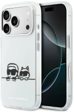 Karl Lagerfeld IML Karl & Choupette Peekaboo Logo MagSafe Case for iPhone 17 Pro Max - White