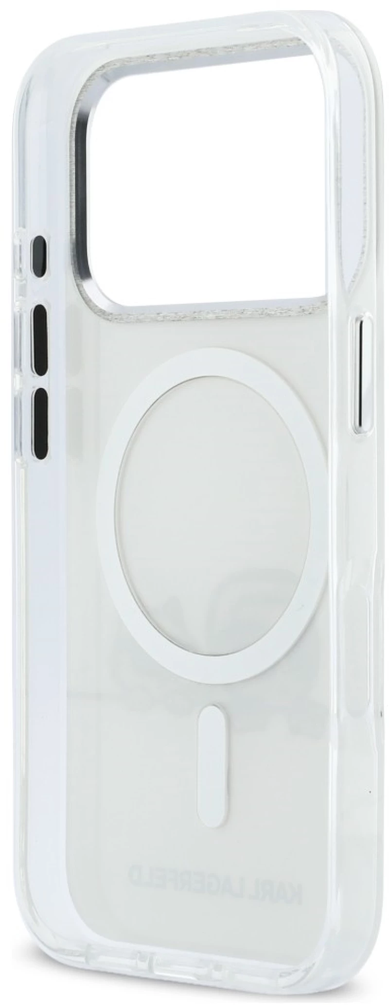 Karl Lagerfeld IML Karl & Choupette Peekaboo Logo MagSafe Case for iPhone 17 Pro Max - White