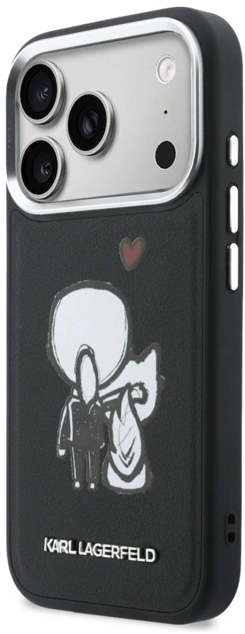 Karl Lagerfeld Karl & Choupette Back Logo MagSafe Case for iPhone 17 Pro - Black