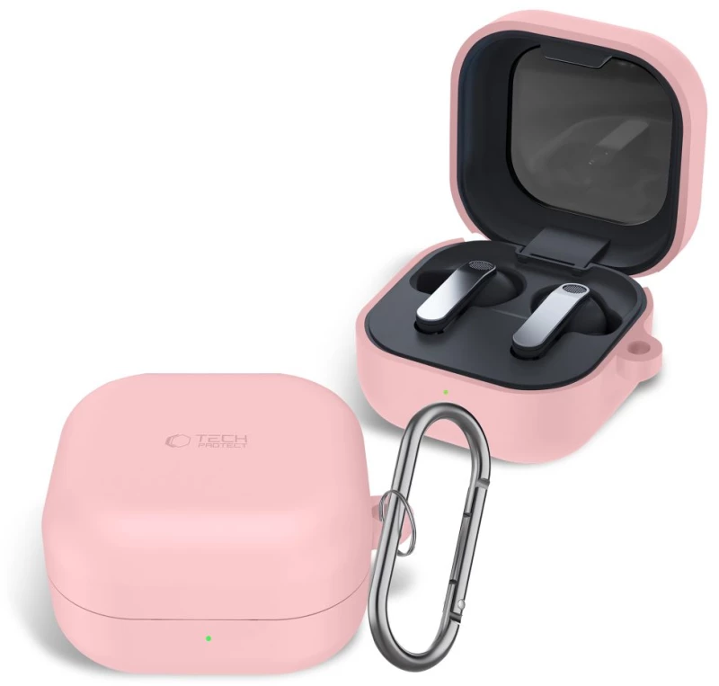 Tech-Protect Silicone Hook Case for Samsung Galaxy Buds 4 / 4 Pro - Pink