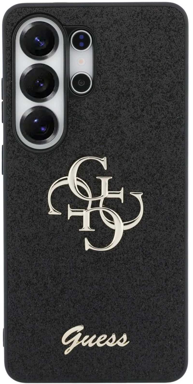 Guess Fixed Glitter Big 4G Metal Logo case for Samsung Galaxy S26 Ultra - black