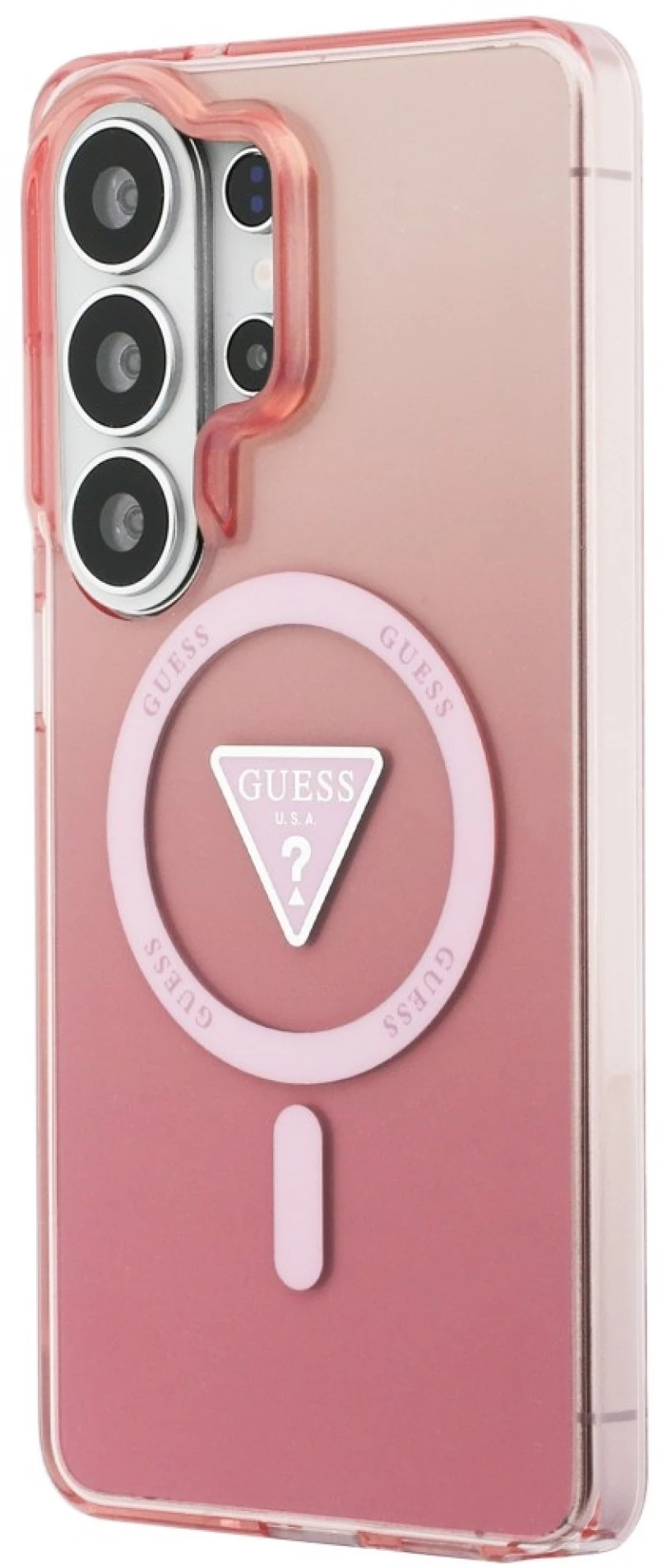 Guess IML Gradient Triangle MagSafe Case for Samsung Galaxy S26 Ultra - Pink