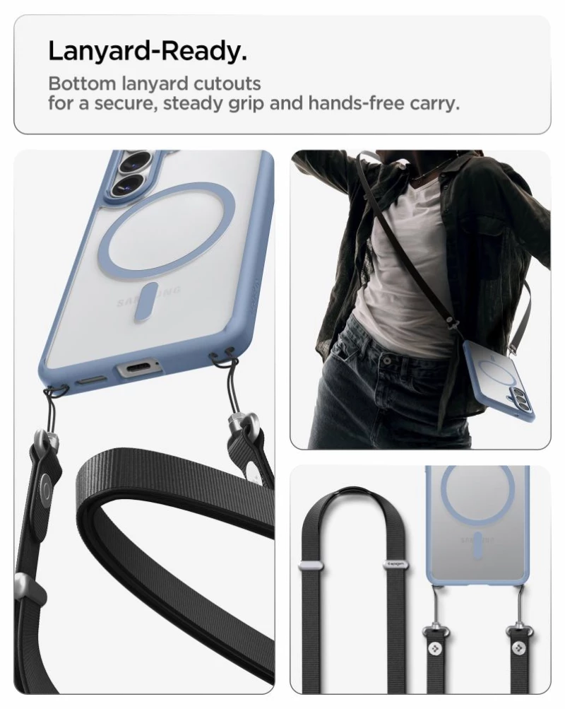 Spigen Ultra Hybrid Mag MagSafe Case for Samsung Galaxy S26 - Clear Blue