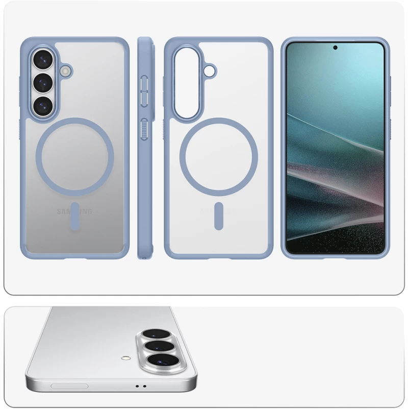 Spigen Ultra Hybrid Mag MagSafe Case for Samsung Galaxy S26 - Clear Blue